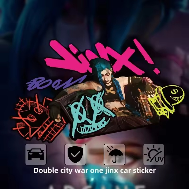 Car Accessories On Amazon - Adesivo Refletivo de Graffiti Arcane Jinx