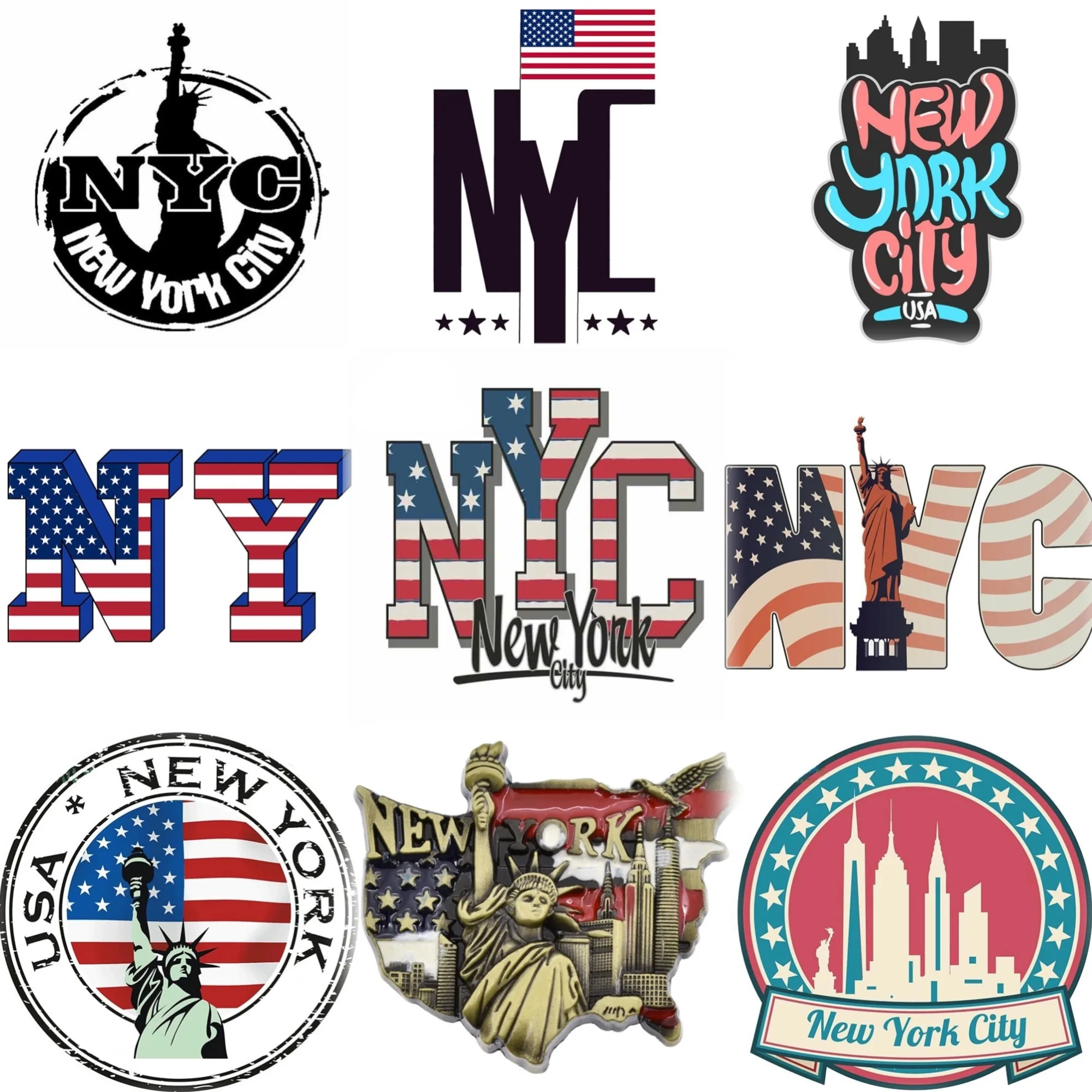 Mapa de Nova York com Estátua  - Car Accessories York avaliação e preço